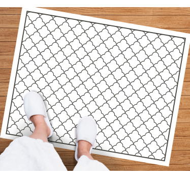 Overlay met roosterpatroon vinyl tapijt geometrisch - TenStickers