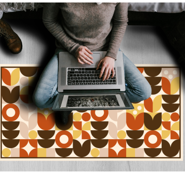 Patroon met gedurfde vormen vinyl tapijt geometrisch - TenStickers
