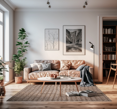 Vinyl vloertapijt rieten textuur - TenStickers