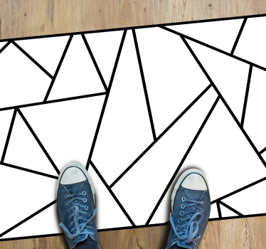 Scherp hoekig patroon vinyl tapijt geometrisch - TenStickers