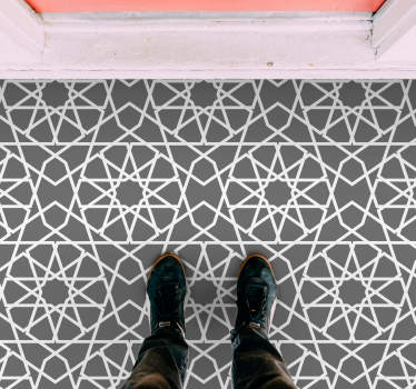 Sterren lijnen vinyl tapijt geometrisch - TenStickers