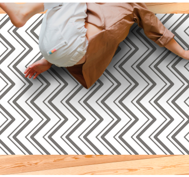Stijl met chevronpatroon vinyl tapijt geometrisch - TenStickers