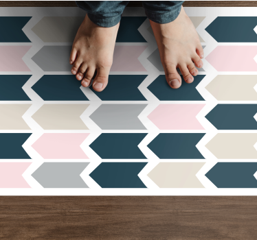 Stijlvol geometrisch patroon vinyl tapijt - TenStickers