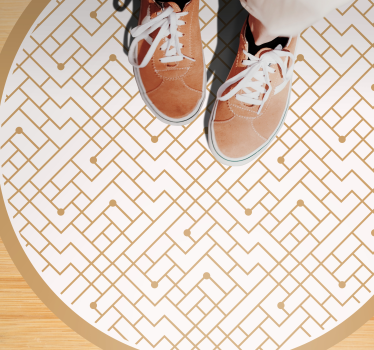 Stijlvol gouden element vinyl tapijt geometrisch - TenStickers