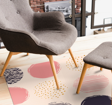 Stippenensemble vinyl tapijt geometrisch - TenStickers