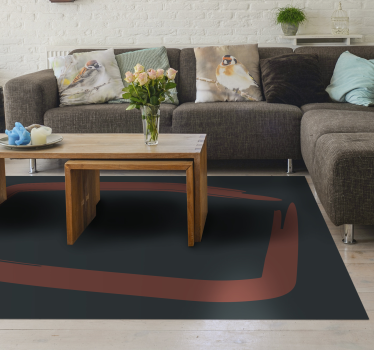 Strakke abstracte vorm vinyl tapijt woonkamer - TenStickers