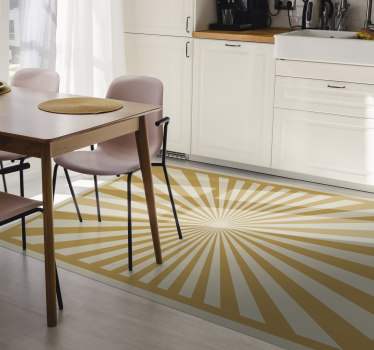 Stralend burst-patroon vinyl tapijt geometrisch - TenStickers