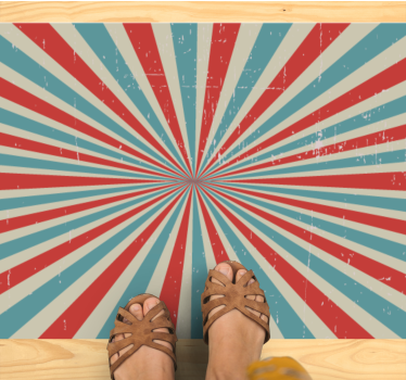Stralende steruitbarsting vinyl tapijt geometrisch - TenStickers