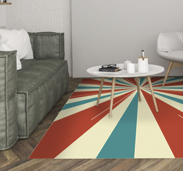 Stralende zonnestraal vinyl tapijt geometrisch - TenStickers