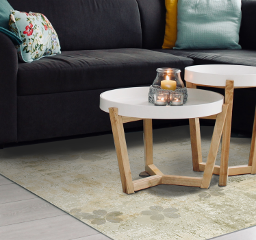 Subtiele bloemige elegantie vinyl tapijt woonkamer - TenStickers