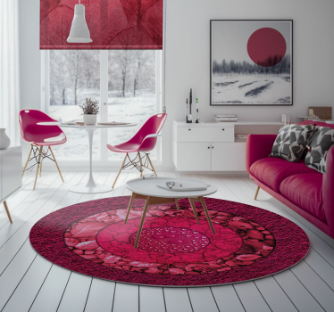 Textuurcirkels Vinyl tapijt woonkamer - TenStickers