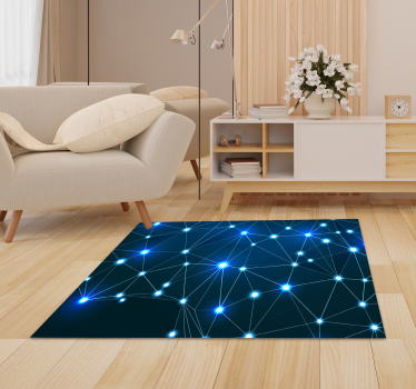 Verbonden knooppunten vinyl tapijt geometrisch - TenStickers