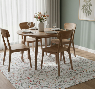 Vinyl tapijt bloemen en planten dun minimalistisch tuinbloemen - TenStickers