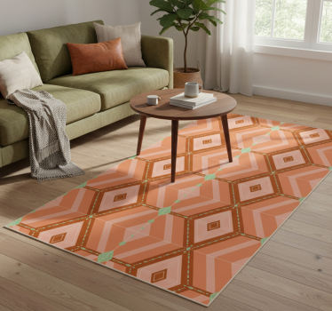 Vinyl tapijt geometrisch 30s herfsttinten geometrisch - TenStickers
