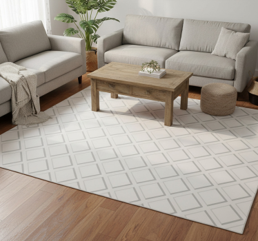 Vinyl tapijt geometrisch 3d ruit hamptons patroon - TenStickers