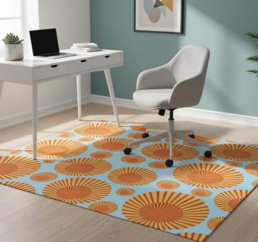 Vinyl tapijt geometrisch 70's zonneschijn laptop - TenStickers