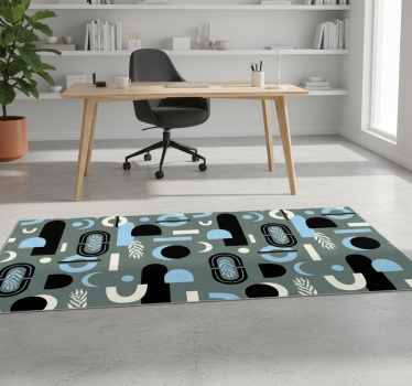Vinyl tapijt geometrisch abstracte vormen achtergrond - TenStickers
