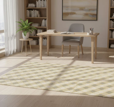 Vinyl tapijt geometrisch beige art deco patroon - TenStickers