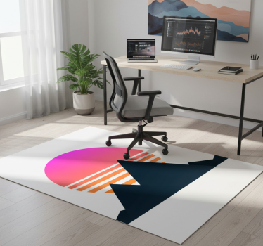 Vinyl tapijt geometrisch bergzonsondergang - TenStickers