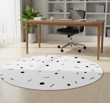 Vinyl tapijt geometrisch cirkels en lijnen confetti - TenStickers