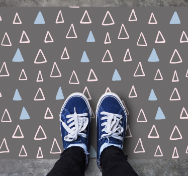 Vinyl tapijt geometrisch driehoekig element - TenStickers