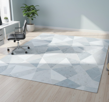 Vinyl tapijt geometrisch eenvoudige grijze driehoek marmer - TenStickers