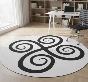 Vinyl tapijt geometrisch elegante draai element - TenStickers