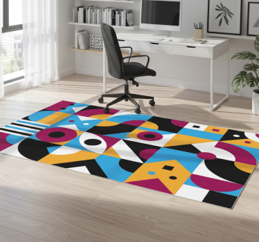 Vinyl tapijt geometrisch gekleurde vormen - TenStickers