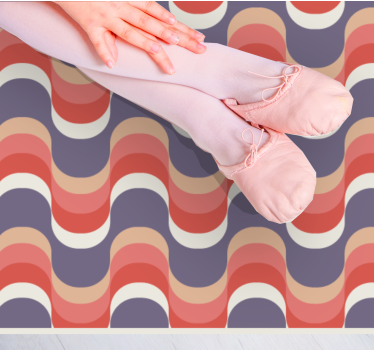 Vinyl tapijt geometrisch golvend kleurenpalet - TenStickers