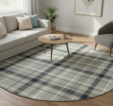 Vinyl tapijt geometrisch grijs flanel - TenStickers