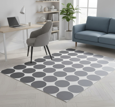 Vinyl tapijt geometrisch grijze cirkels - TenStickers