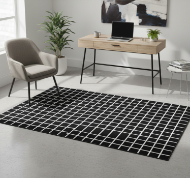 Vinyl tapijt geometrisch grijze vierkanten schaal - TenStickers