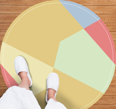 Vinyl tapijt geometrisch hoekige kleurblokken - TenStickers