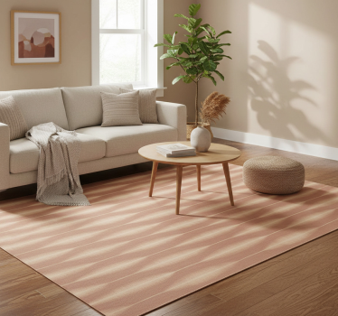 Vinyl tapijt geometrisch ikat kasuri mocha mousse - TenStickers