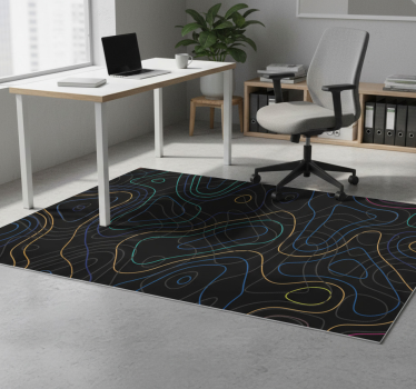 Vinyl tapijt geometrisch in multicolor vormen - TenStickers