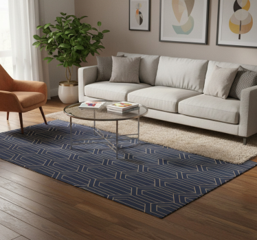 Vinyl tapijt geometrisch 'kayla metallic' - TenStickers
