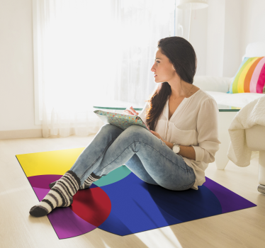 Vinyl tapijt geometrisch kleurrijk speel met vormen - TenStickers