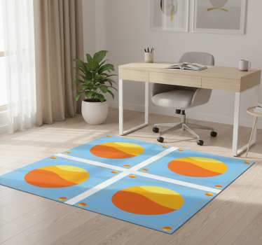 Vinyl tapijt geometrisch kleurrijke geometrische cirkels - TenStickers