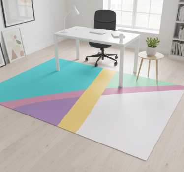 Vinyl tapijt geometrisch kleurrijke kleurvlakken - TenStickers
