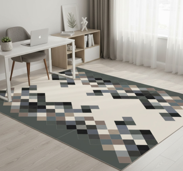 Vinyl tapijt geometrisch kleurvlakken kleurshades - TenStickers