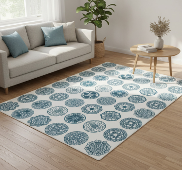 Vinyl tapijt geometrisch koreaanse vormen - TenStickers