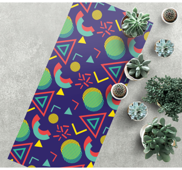 Vinyl tapijt geometrisch levendige motieven - TenStickers
