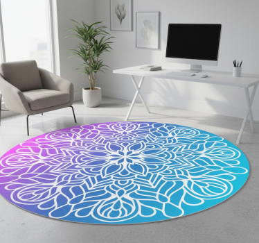 Vinyl tapijt geometrisch met levendig cirkelmotief - TenStickers