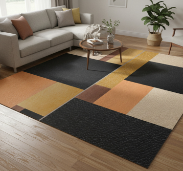 Vinyl tapijt geometrisch met textuur blokken - TenStickers