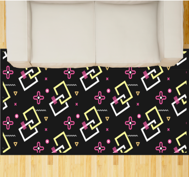 Vinyl tapijt geometrisch modern patroon spel - TenStickers