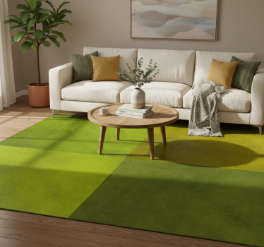 Vinyl tapijt geometrisch moderne groene vierkanten - TenStickers