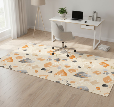Vinyl tapijt geometrisch monochroom terrazzo patroon - TenStickers