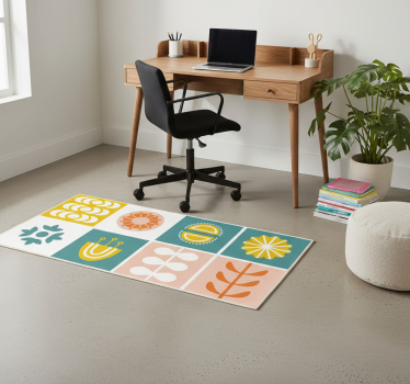 Vinyl tapijt geometrisch noorse tegel - TenStickers