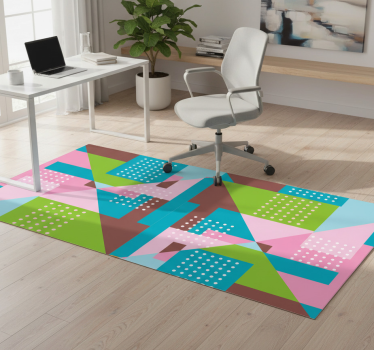 Vinyl tapijt geometrisch pastel geometrisch patroon - TenStickers