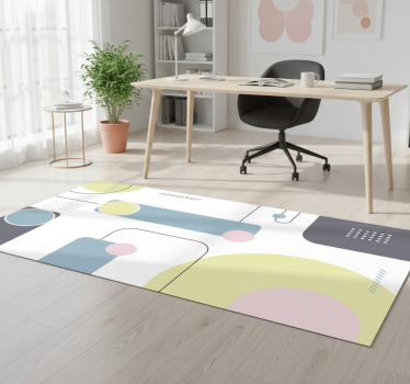 Vinyl tapijt geometrisch pastel geometrische achtergrond - TenStickers